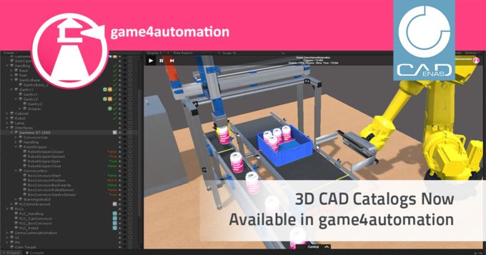 Integration of CADENAS manufacturer catalogs into Game4Automation