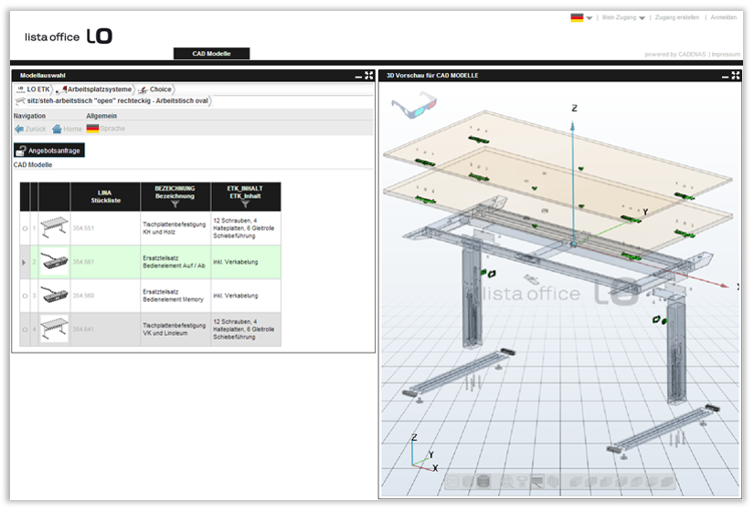 Lista Office shows how spare part catalogs can be effectively maintained by using CADENAS’ software solution