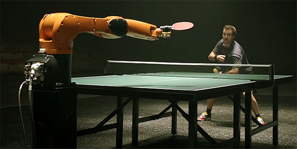 “The Duel: Timo Boll vs. KUKA Robot” the Robo Ping Pong Challenge