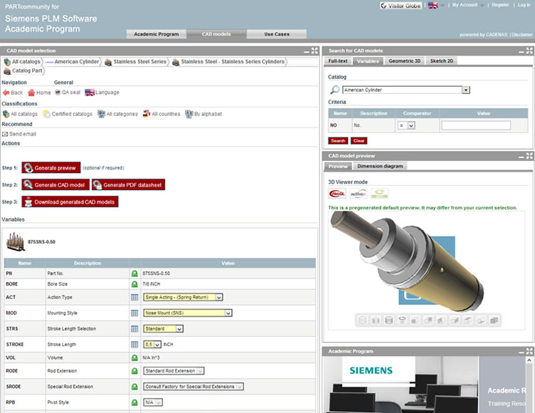 Siemens PLM Software Academic program - catalogue en ligne